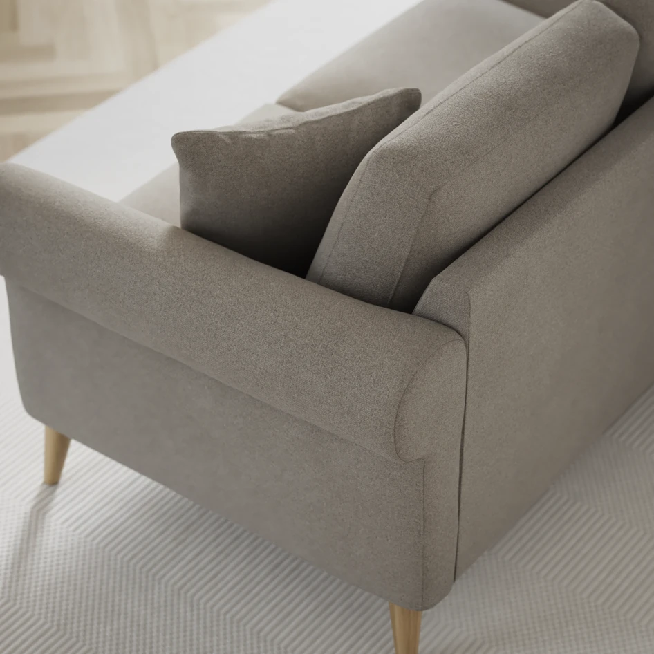 Eden - 3-sits soffa med divan vänster och schäslong höger - Grå