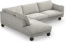 Madison - 3-sits soffa med divan vänster - Grå