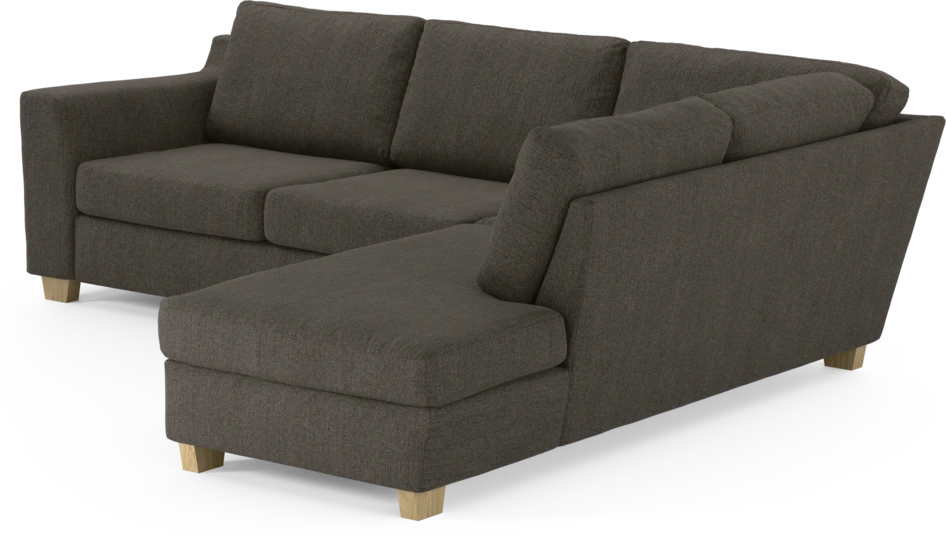 Friday - 2,5-sits soffa med divan höger - Brun