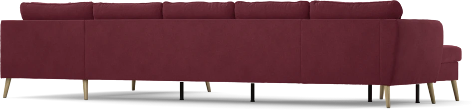 County - 4-sits soffa med schäslong vänster och divan höger - Röd
