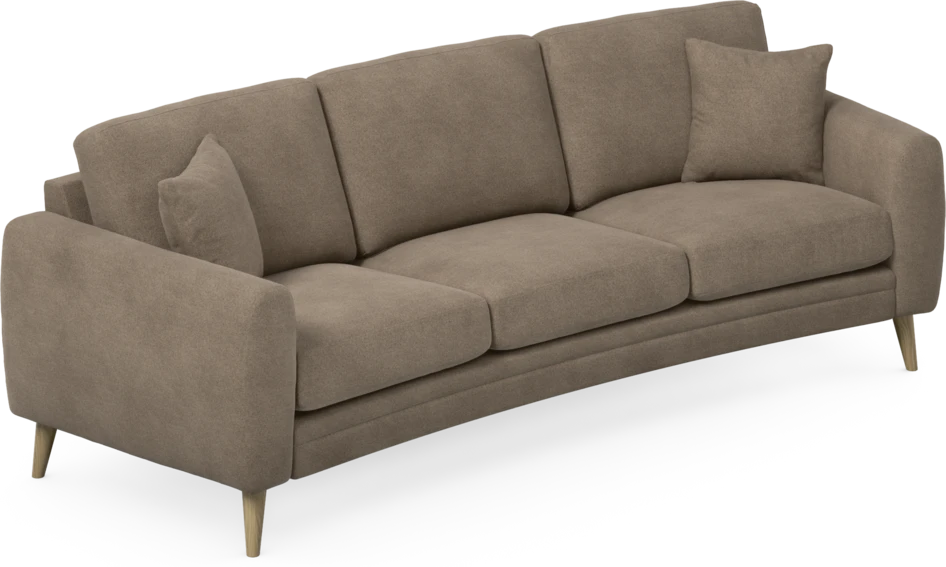 Eden - 3-sits soffa svängd - Brun
