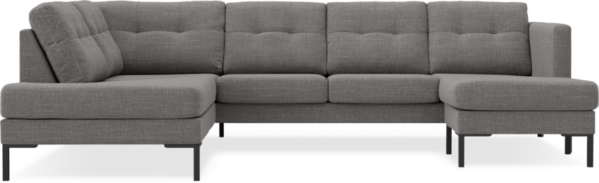 Rio - 3-sits soffa med divan vänster och schäslong höger - Grå