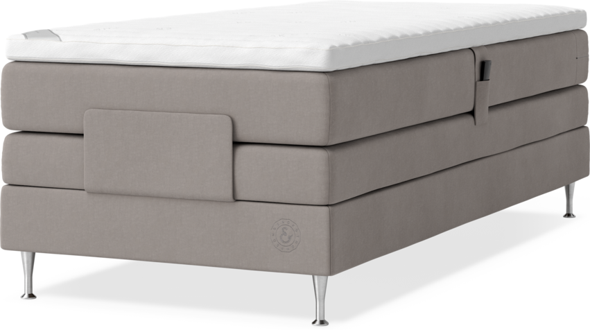 Cape Farewell - Ställbar säng med bäddmadrass och sängben - Grå