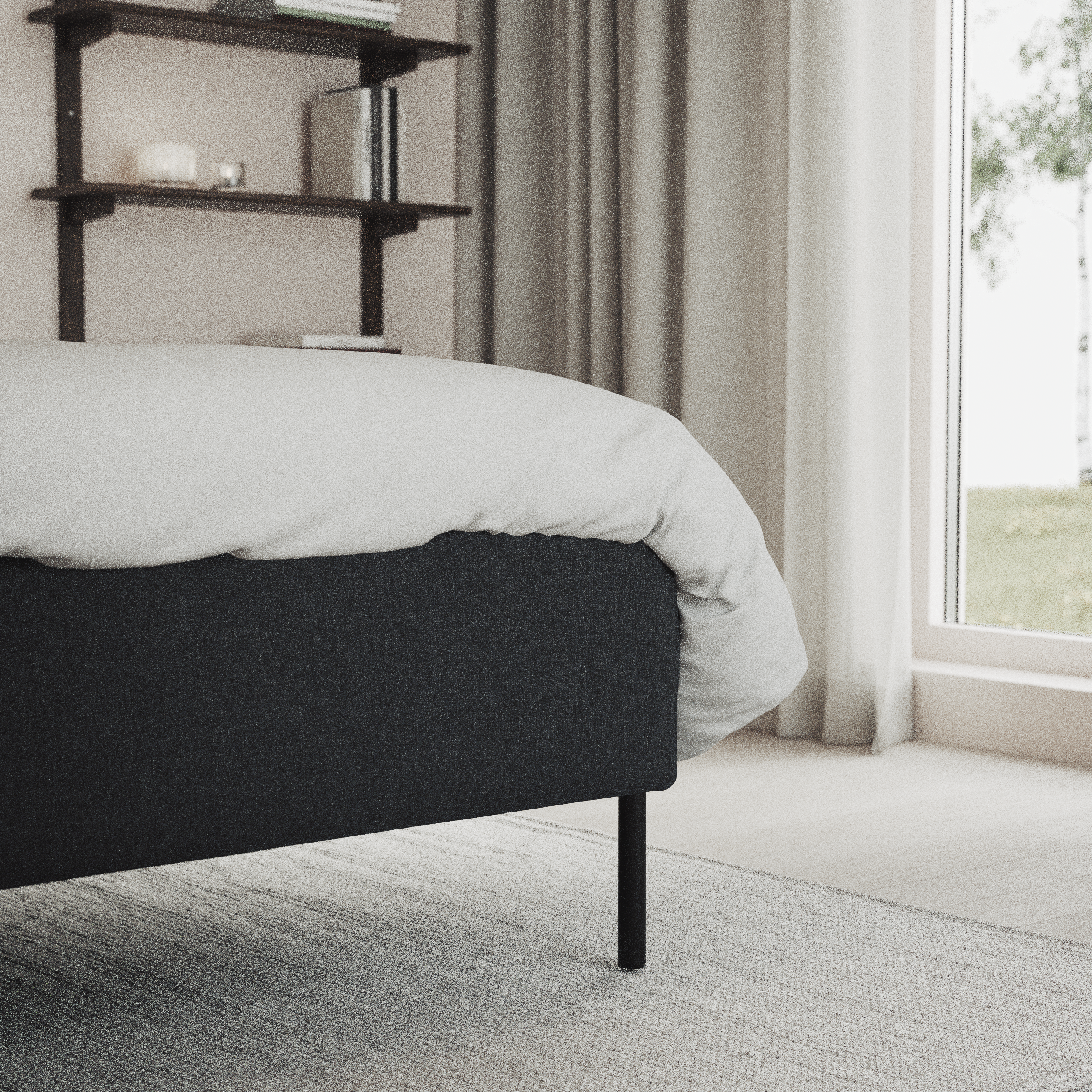 Delux Exclusive - Kontinentalsäng, enkelsäng 120 cm med bäddmadrass och sängben - inspiration