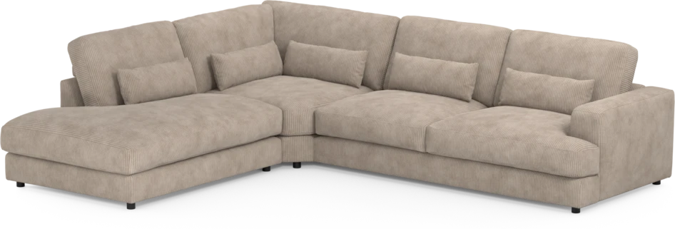 Noma - 3-sits soffa med divan vänster - Beige