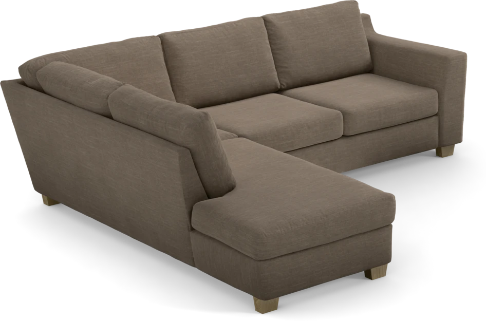 Friday - 2,5-sits soffa med divan vänster - Brun