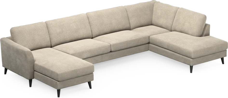 Bridge - 3-sits soffa med schäslong vänster och divan höger - Beige