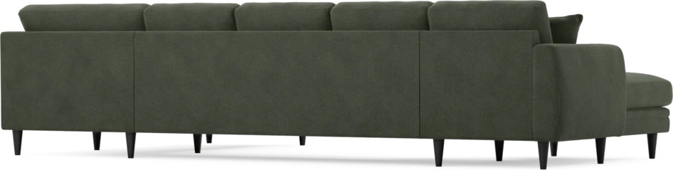 Eden - 3-sits soffa med schäslong vänster och divan höger - Grön