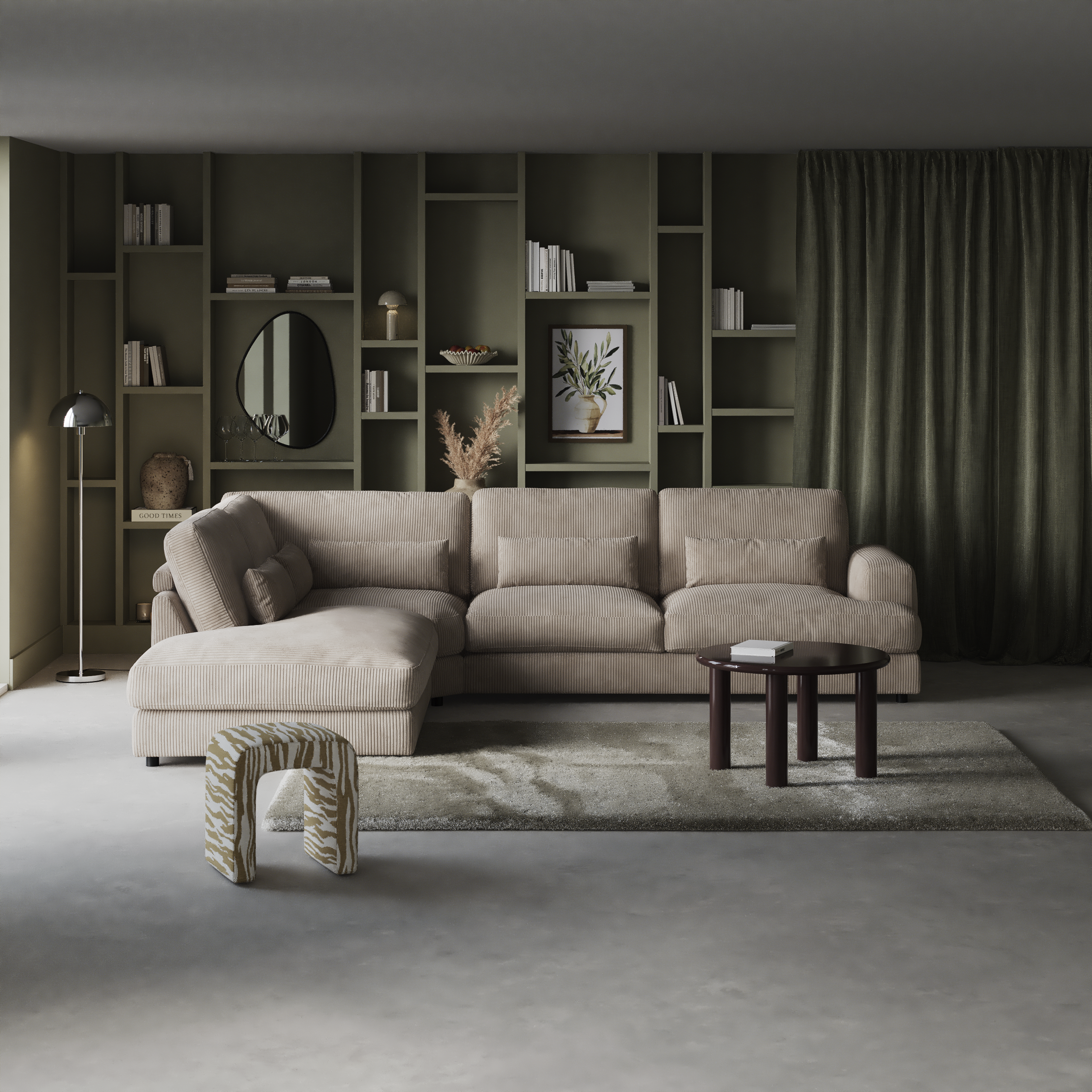 Noma - 3-sits soffa med divan vänster - inspiration