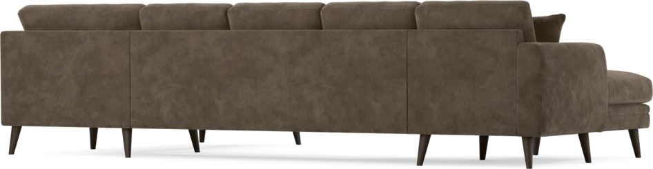 Eden - 3-sits soffa med schäslong vänster och divan höger - Brun