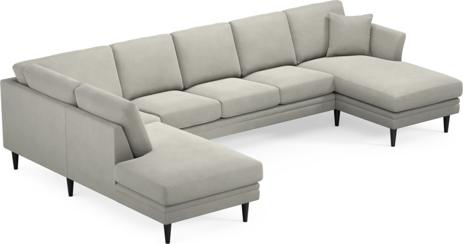 Eden - 3-sits soffa med divan vänster och schäslong höger - Grå