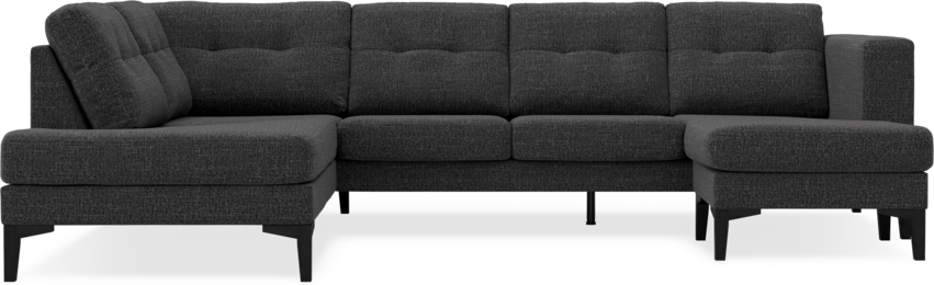 Rio - 3-sits soffa med divan vänster och schäslong höger - Grå