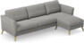 Bridge - 3-sits soffa med schäslong höger - Grå