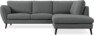 Madison - 2-sits soffa med divan höger - Grå