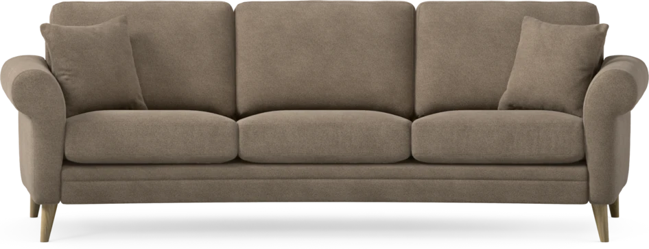 Eden - 3-sits soffa svängd - Brun