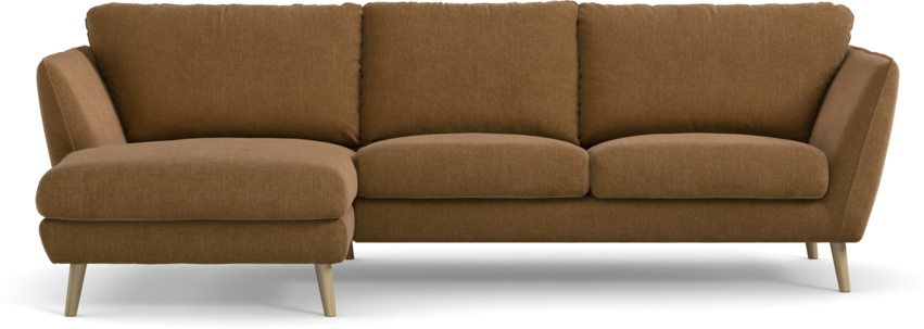 Madison Lux - 2-sits soffa med schäslong vänster - Brun