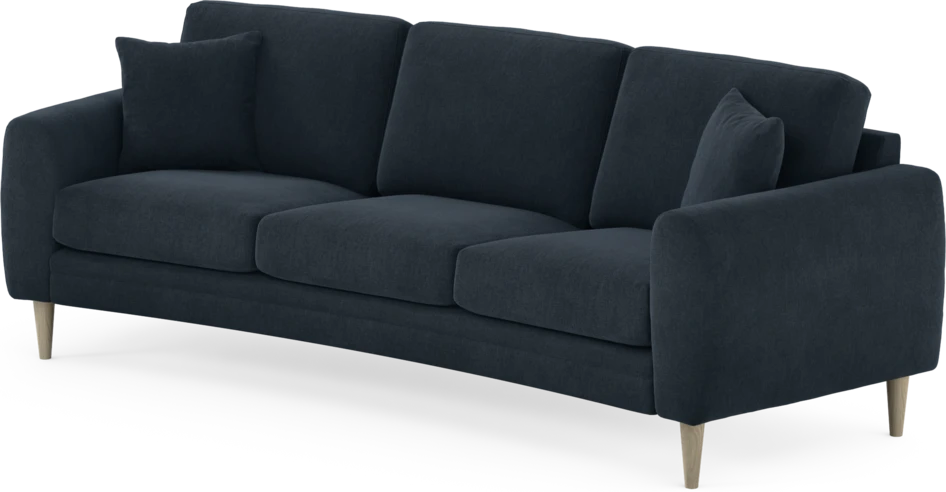 Eden - 3-sits soffa svängd - Blå