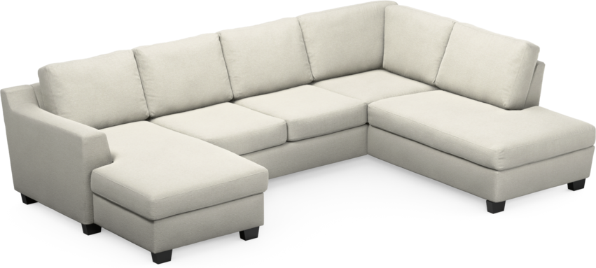 Friday - 3-sits soffa med schäslong vänster och divan höger - Vit