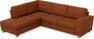 Friday - 2,5-sits soffa med divan vänster - Orange