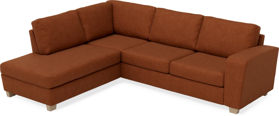 Friday - 2,5-sits soffa med divan vänster - Orange