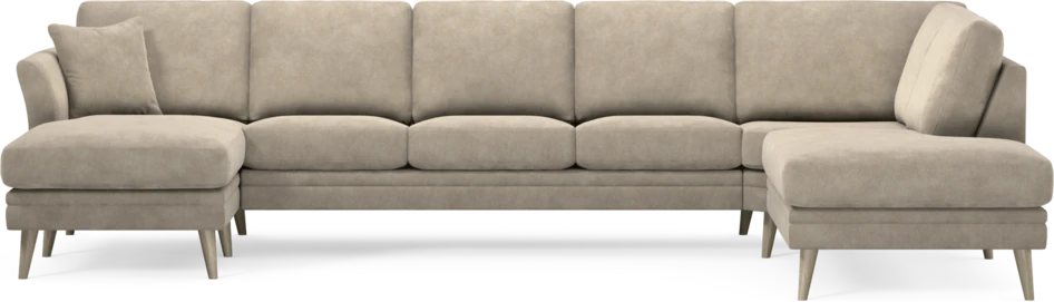 Eden - 3-sits soffa med schäslong vänster och divan höger - Beige