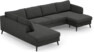 County - 3-sits soffa med divan vänster och schäslong höger - Grå