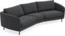 Madison - 3-sits soffa svängd, 90 cm - Svart