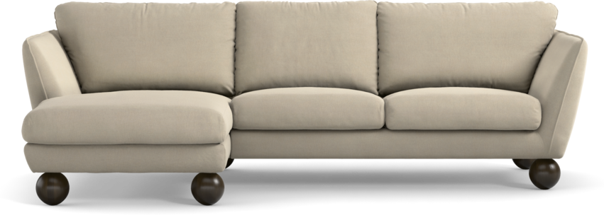 Madison Lux - 2-sits soffa med schäslong vänster - Beige