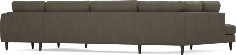 Bridge - 3-sits soffa med divan vänster och schäslong höger - Brun