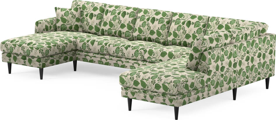 Eden - 3-sits soffa med schäslong vänster och divan höger - Flerfärgad