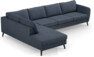 County - 3-sits soffa med divan vänster - Blå