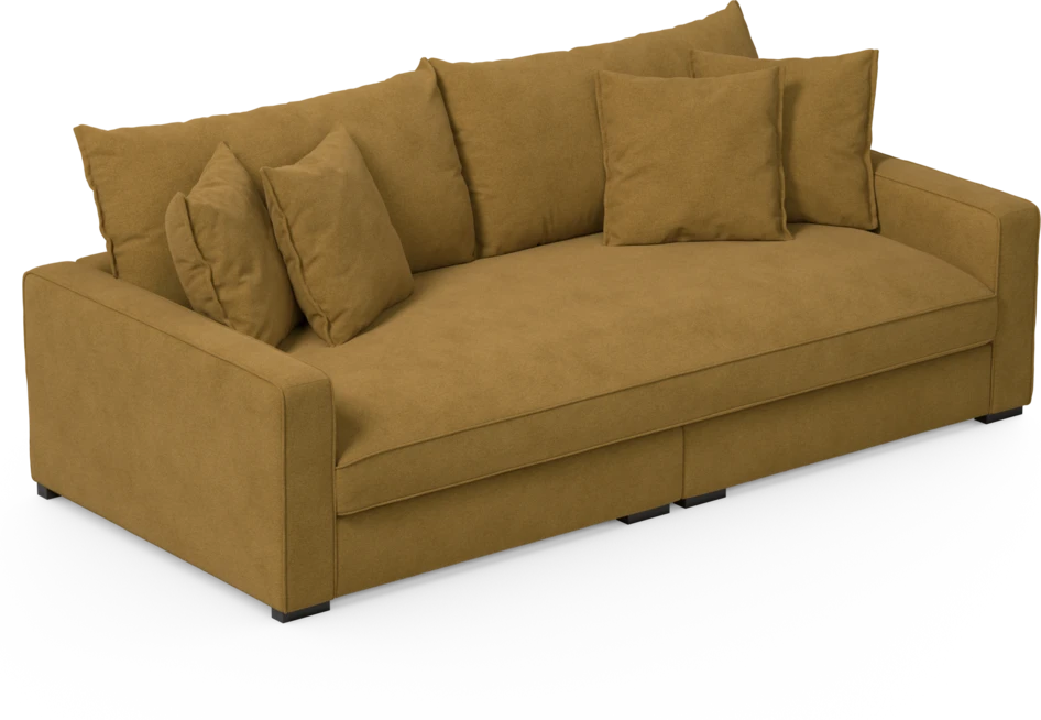 Rossi - 3-sits soffa, hel dyna - Gul