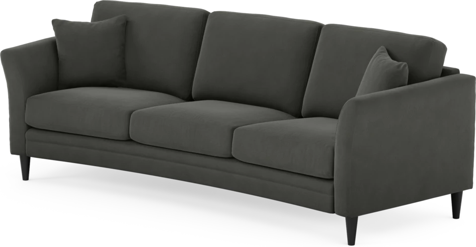 Eden - 3-sits soffa svängd - Grå