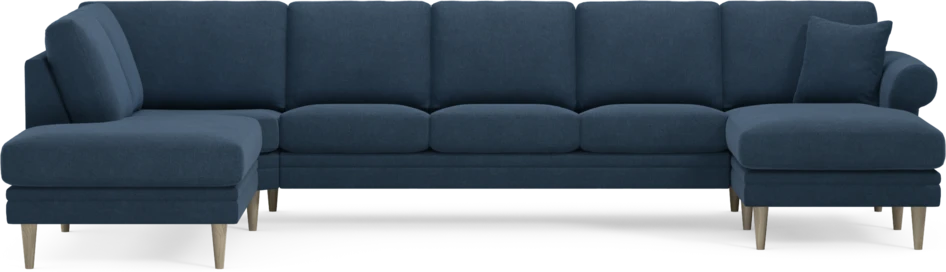 Eden - 3-sits soffa med divan vänster och schäslong höger - Blå