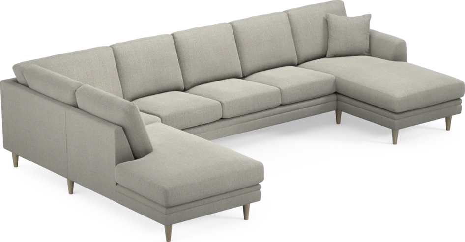 Eden - 3-sits soffa med divan vänster och schäslong höger - Grå