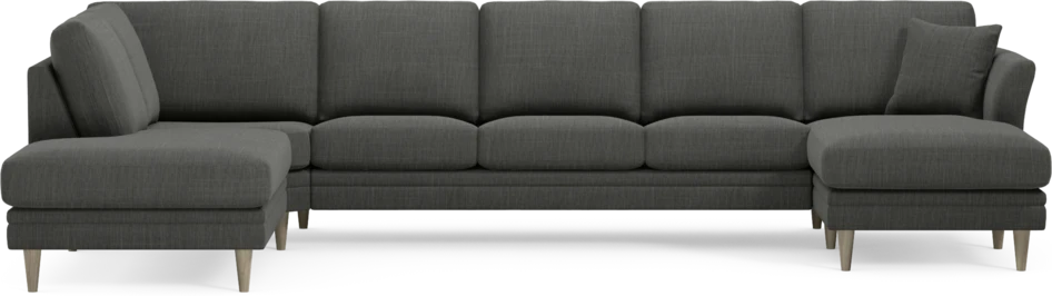 Eden - 3-sits soffa med divan vänster och schäslong höger - Grå