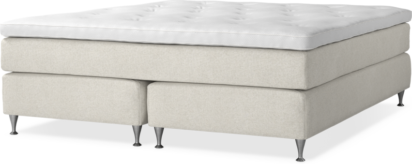 Delux Sense - Kontinentalsäng, dubbelsäng med bäddmadrass - Beige