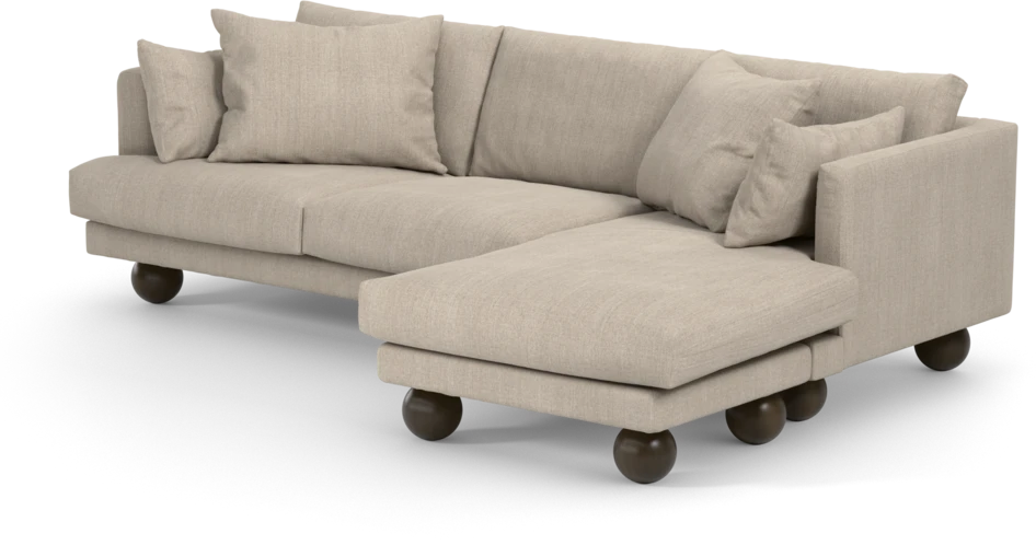 Harper - 4-sits med schäslong höger  - Beige