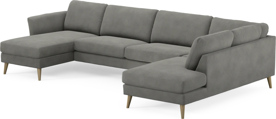 Bridge - 3-sits soffa med schäslong vänster och divan höger - Grå