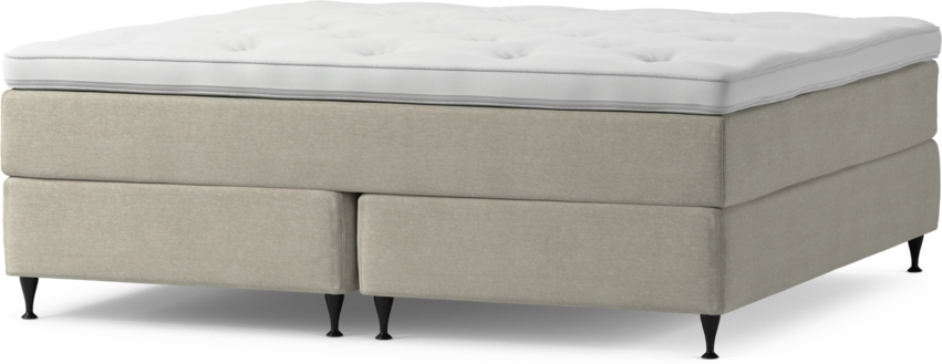 Delux Dream - Kontinentalsäng, dubbelsäng med bäddmadrass och sängben - Beige