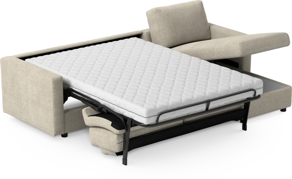 Lindö - Bäddsoffa 2,5-sits med schäslong, vändbar - Beige