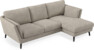 Madison Lux - 2-sits soffa med schäslong höger - Vit