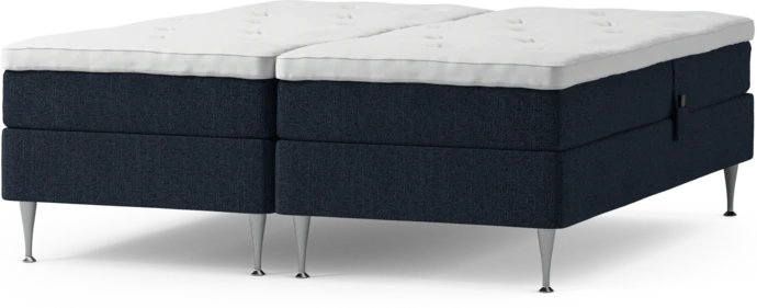 Delux Sense, Ställbar säng, dubbelsäng med bäddmadrass och sängben