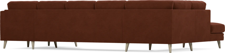 Eden - 3-sits soffa med divan vänster och schäslong höger - Orange