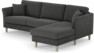 Eden - 2,5-sits soffa med schäslong - Svart