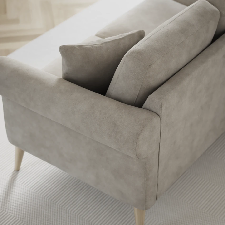 Eden - 3-sits soffa med divan vänster och schäslong höger - Grå