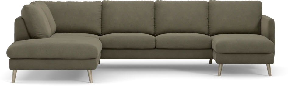 Madison Lux - 2-sits soffa med divan vänster och schäslong höger - Brun