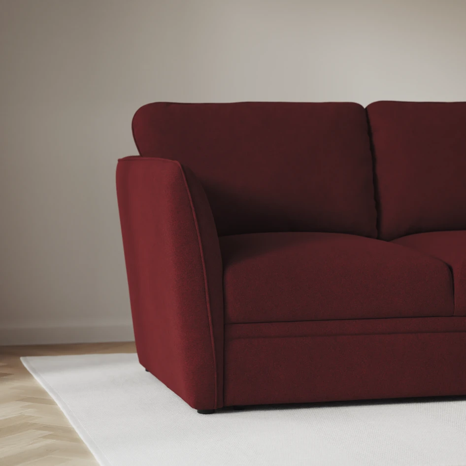 Öland - Bäddsoffa 3-sits, längsbäddad - Röd