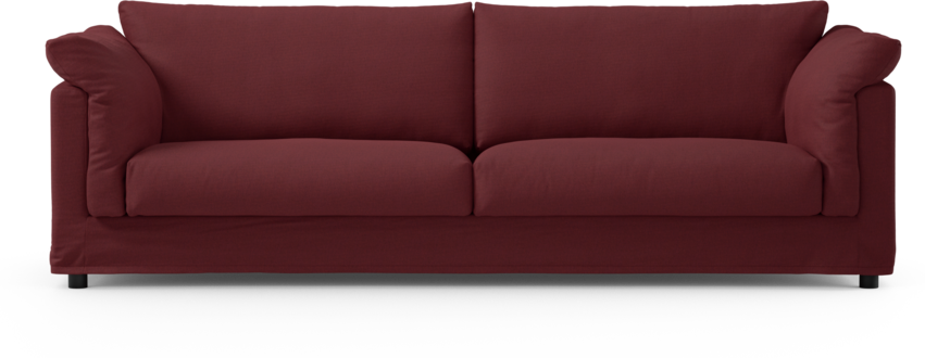 Cherrie - 4-sits soffa med kappa - Röd