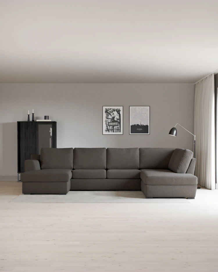 Friday - 3-sits soffa med schäslong vänster och divan höger - inspiration